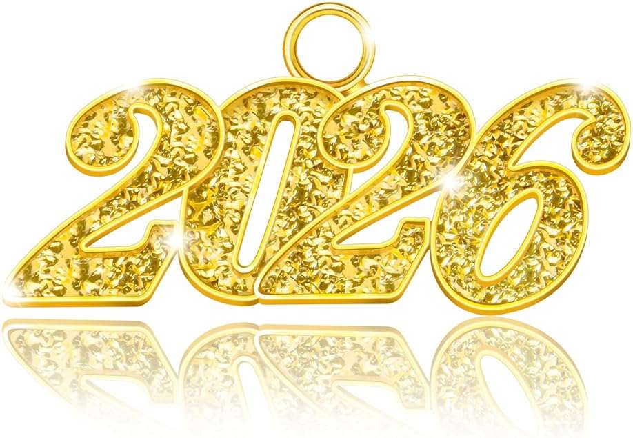 Cytokio 2026 Tassel Charms, 2026 Graduation Decorations Graduation Tassels Charm 2026 Year Charms Gold Grad Cap Hat Tassel Decoration 2026 Signet Year Charm for Tassels - Image 1