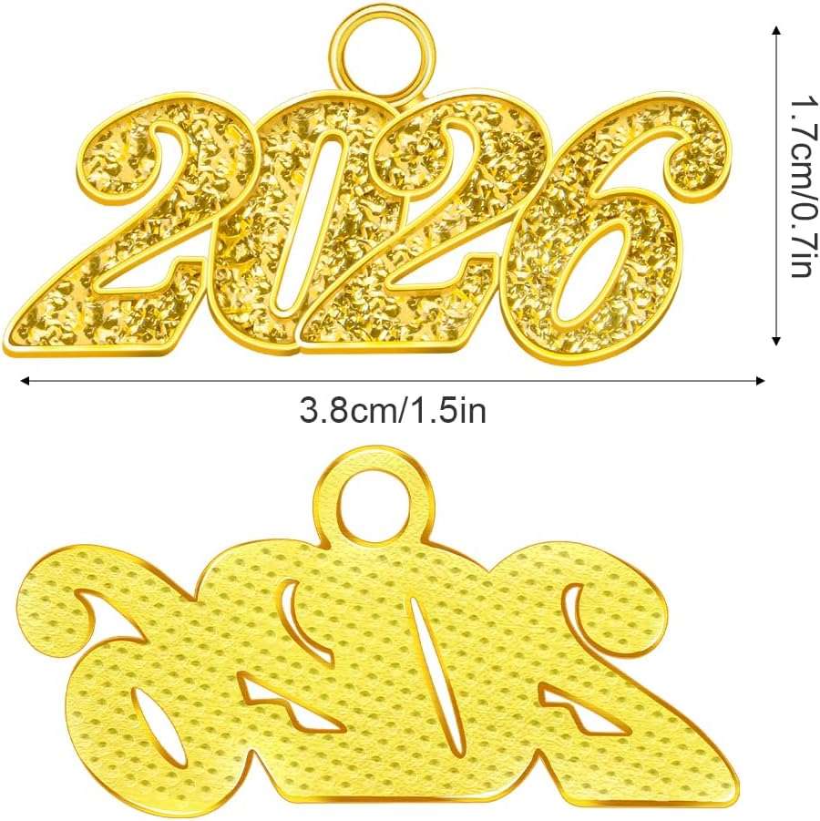 Cytokio 2026 Tassel Charms, 2026 Graduation Decorations Graduation Tassels Charm 2026 Year Charms Gold Grad Cap Hat Tassel Decoration 2026 Signet Year Charm for Tassels - Image 5