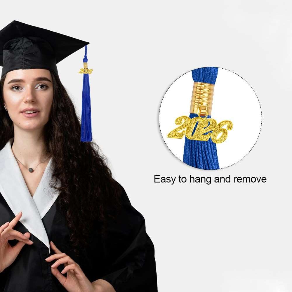 Cytokio 2026 Tassel Charms, 2026 Graduation Decorations Graduation Tassels Charm 2026 Year Charms Gold Grad Cap Hat Tassel Decoration 2026 Signet Year Charm for Tassels - Image 6