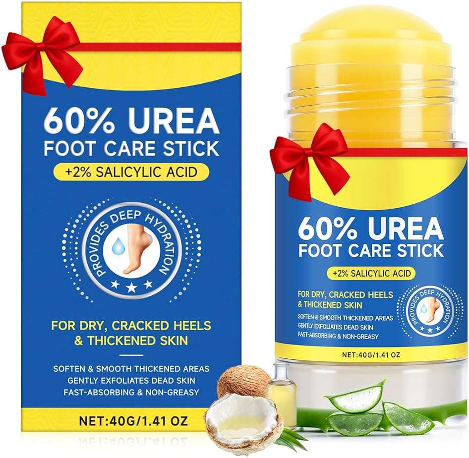 60% Urea with 2% Salicylic Acid Urea Foot Care Stick, Foot Cream 60 Percent for Feet Maximum Strength Moisturizer for Dry Cracked Heels, Hands, Thick & Cracked Skin, Callus Remover, Deep Hydration - Image 1