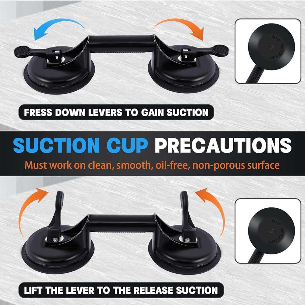 LOZAGU 4-Piece Floor Gap Fixer Tool Set with Aluminium Suction Cup & Rubber Mallet Hammer, Fixer Tool for Laminate Floor Gap Repair（Do not use on scraped or uneven floors） (4-PIECE) - Image 4