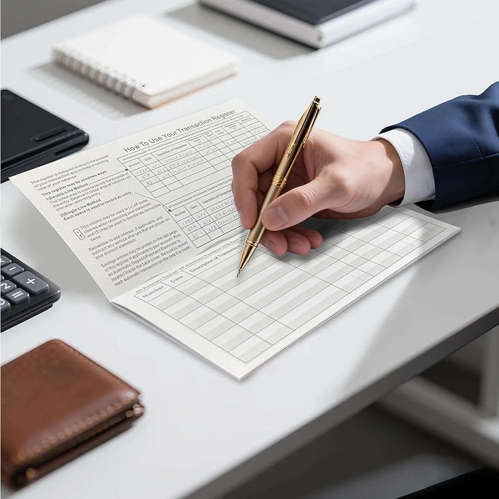 DeBiao 6"×3" Check Registers for Personal Checkbook - Blank Ledger Transaction Registers for Personal or Business Bank, Saving Account, Deposit & Credit Card (20) - Image 8