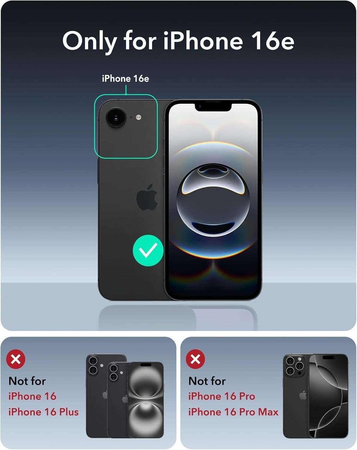 for iPhone 16E Phone Case,iPhone 17E Case,3D Cute Fun Game Design+Snap-On+Wireless Charging+Anti-Slip+Full Body Protection Camera Protection Cover for man Women Teen Boy Girl Blue Red Black - Image 2