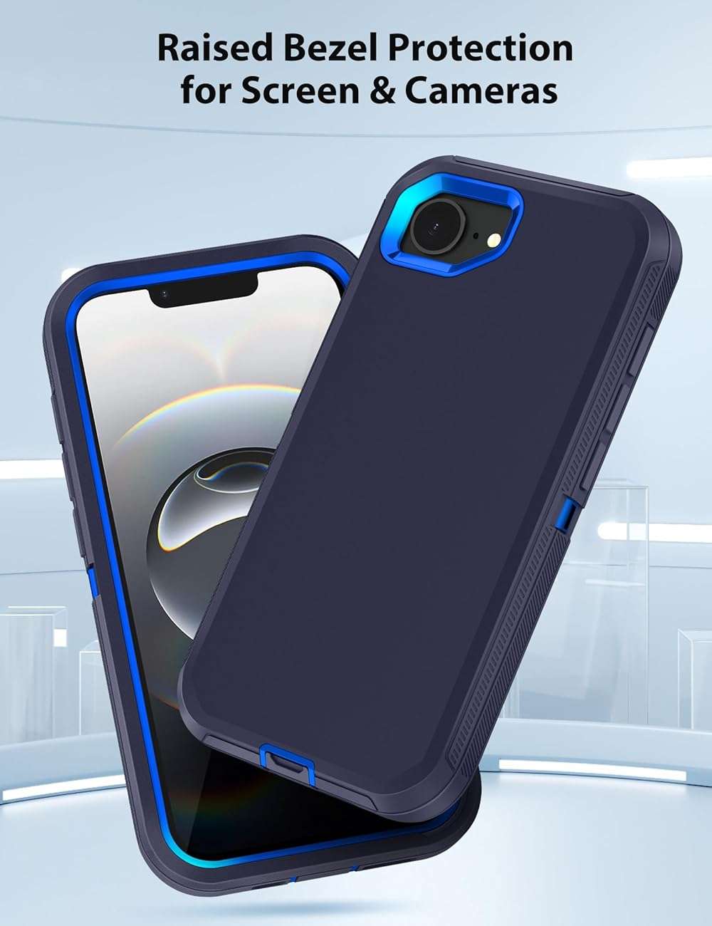 TOPAUX 3 Layer Heavy Duty Case for iPhone 17E,16E,Anti-Shock Hard Cover | Full Body Drop Protection,Impact Resistant,Flexible Soft Skin Protective,Hard Shell,Hybrid TPU Bumper,Port Cover - Image 3