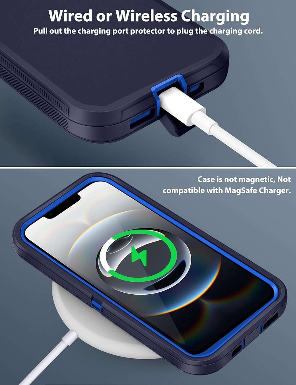 TOPAUX 3 Layer Heavy Duty Case for iPhone 17E,16E,Anti-Shock Hard Cover | Full Body Drop Protection,Impact Resistant,Flexible Soft Skin Protective,Hard Shell,Hybrid TPU Bumper,Port Cover - Image 6