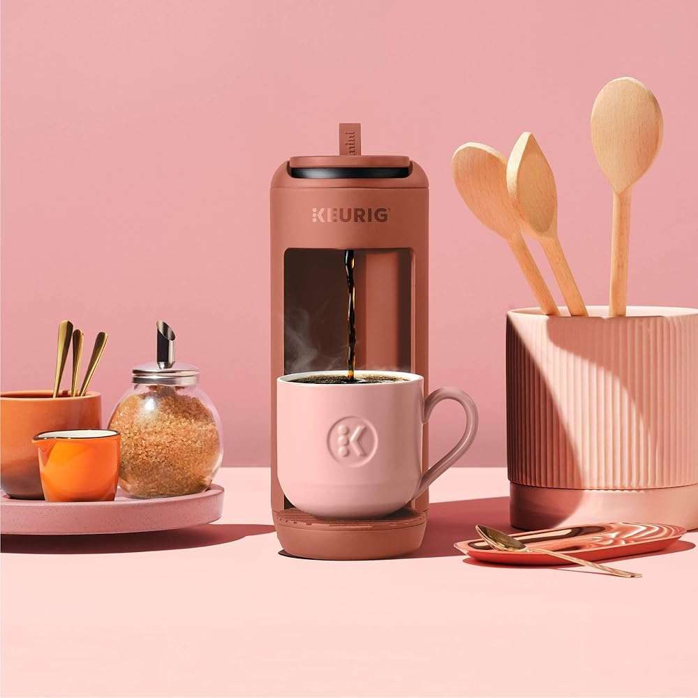 Keurig K-Mini Mate Single Serve K-Cup Pod Coffee Maker, Brews Up to 12 oz Cup, Compact Portable Coffee Machine for Small Spaces, Great for Dorms & Offices, Red Rocks - Image 2