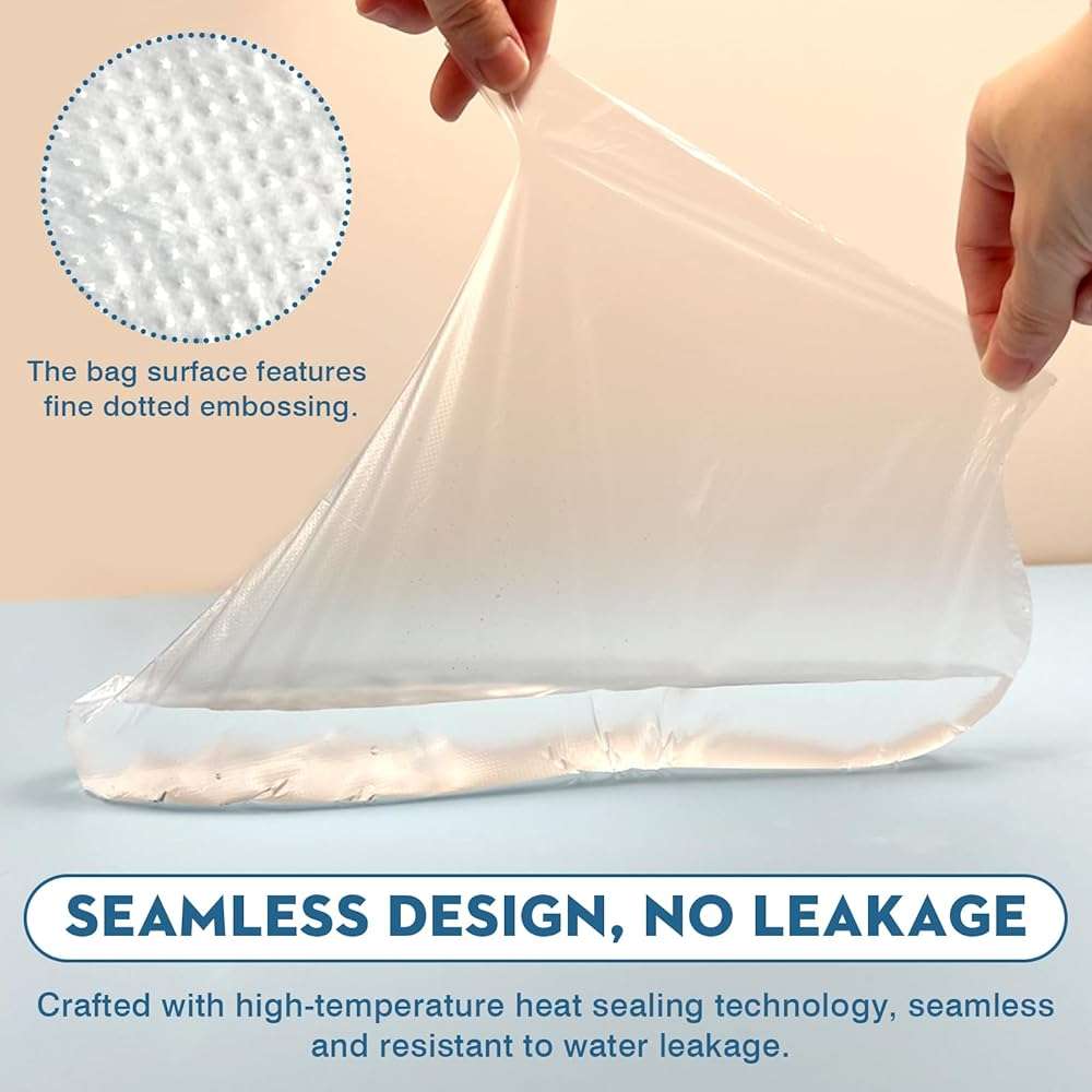 100pcs Disposable Waterproof Foot Mask Covers with Fixing Tabs – HDPE Wax Therapy & Foot Care Liners for Spa, Cracked Heels & Shoe Fitting - Image 4