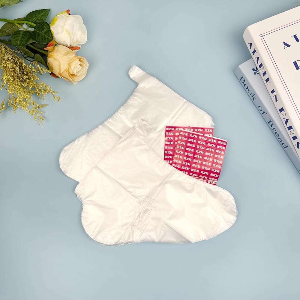 100pcs Disposable Waterproof Foot Mask Covers with Fixing Tabs – HDPE Wax Therapy & Foot Care Liners for Spa, Cracked Heels & Shoe Fitting - Image 7