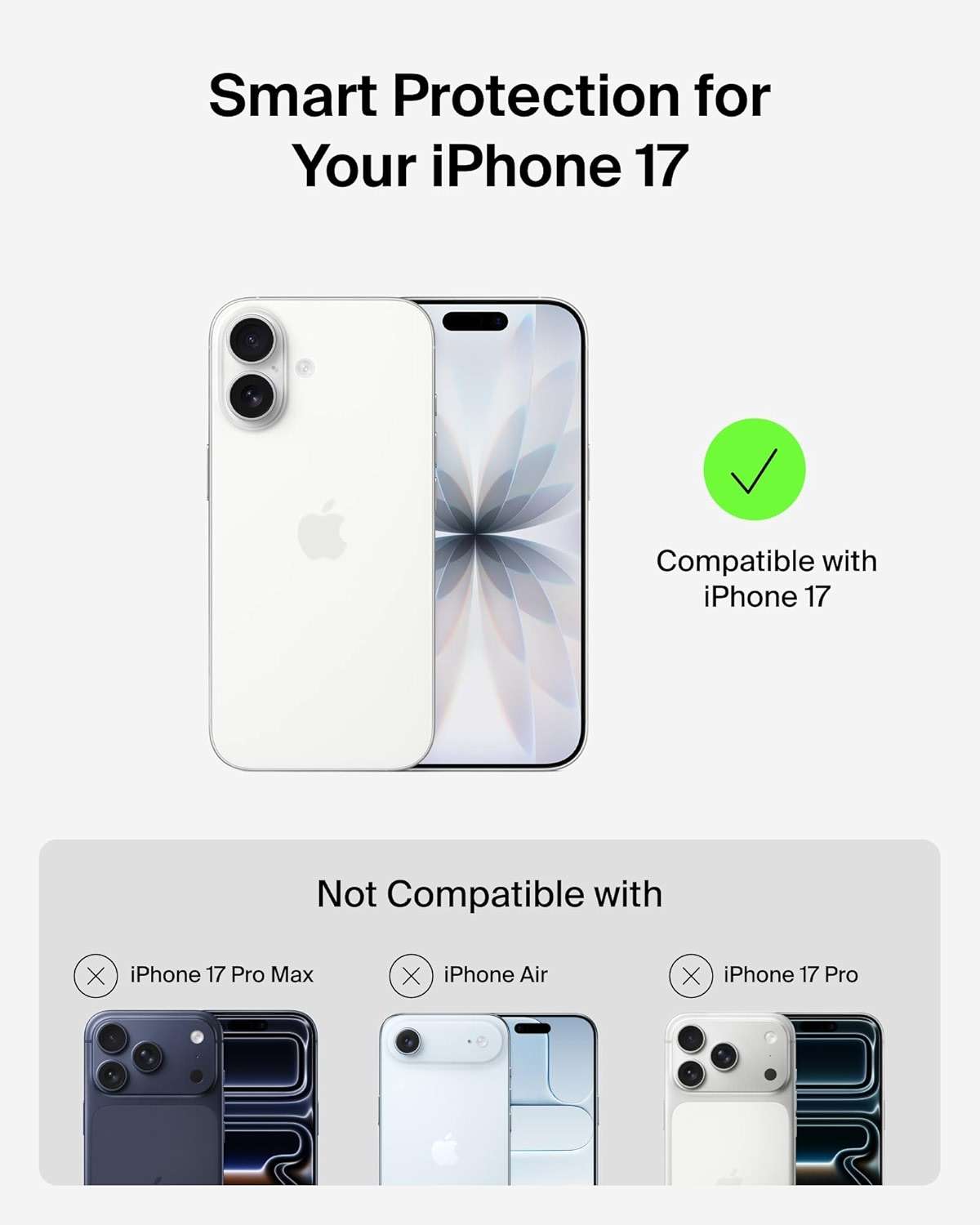 Belkin for iPhone 17 Case, Protect, MagSafe Compatible w/Anti-Scratch & Anti-Yellowing Treated Coating, Touch Sensitive Camera Control - Military Grade, Slim Design, Shockproof, Protective - Image 2