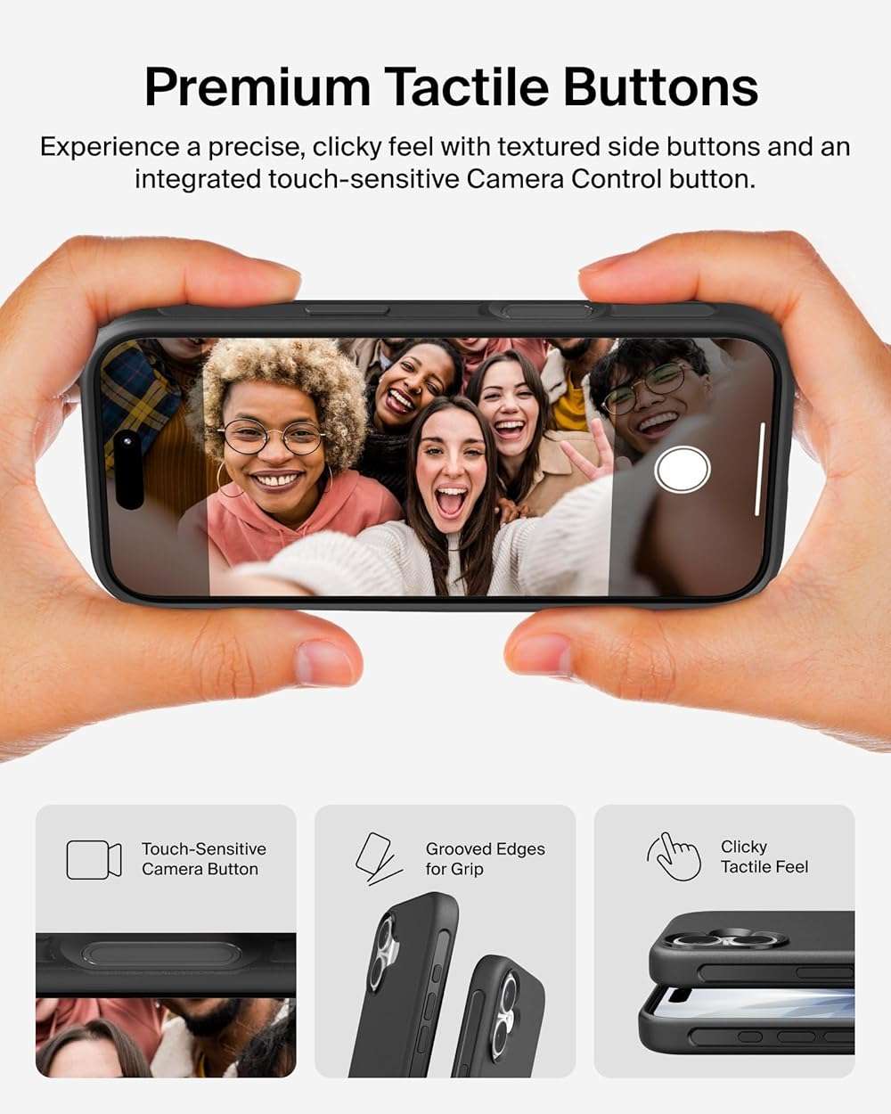 Belkin for iPhone 17 Case, Protect, MagSafe Compatible w/Anti-Scratch & Anti-Yellowing Treated Coating, Touch Sensitive Camera Control - Military Grade, Slim Design, Shockproof, Protective - Image 4