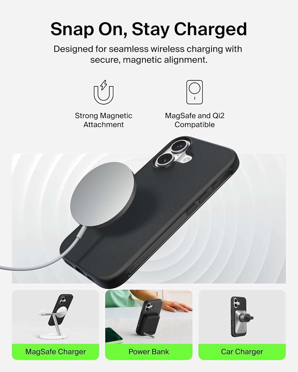Belkin for iPhone 17 Case, Protect, MagSafe Compatible w/Anti-Scratch & Anti-Yellowing Treated Coating, Touch Sensitive Camera Control - Military Grade, Slim Design, Shockproof, Protective - Image 5