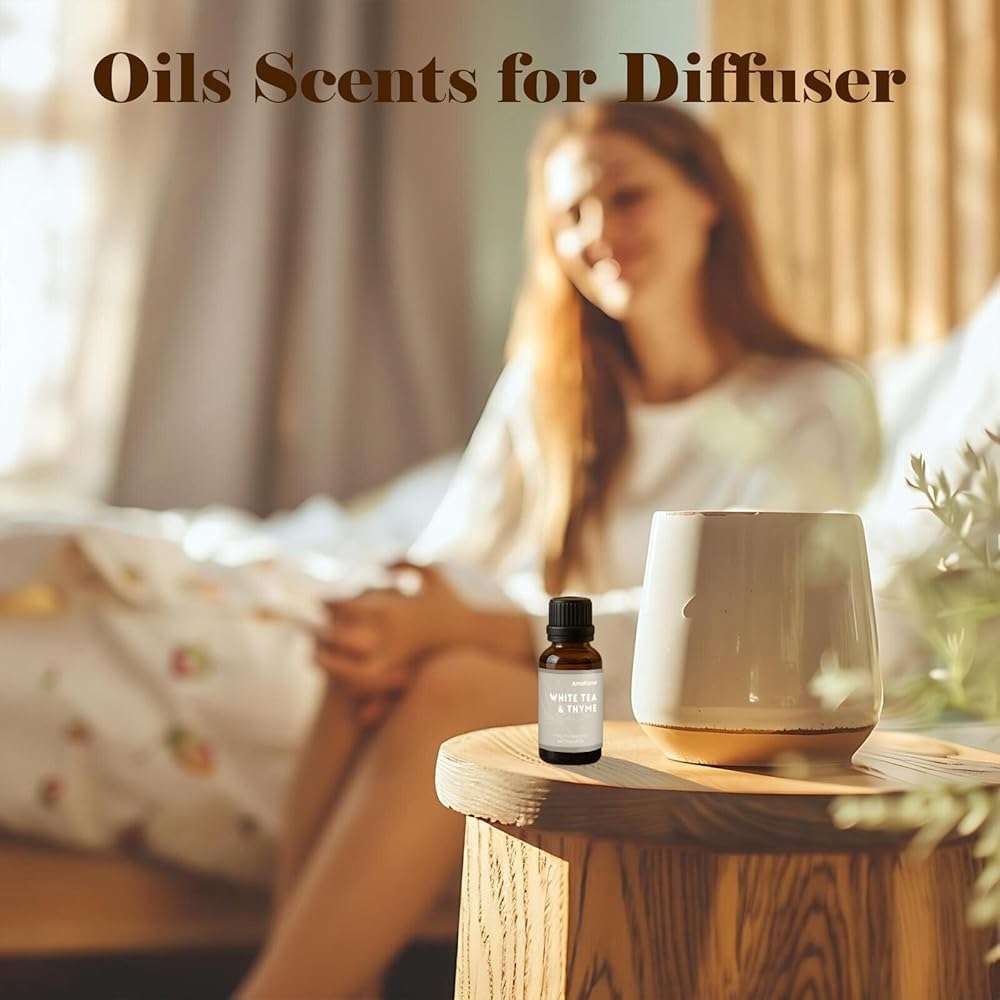AmaKane White Tea& Thyme Fragrance Oil 30ml, Hotel Essential Oil Inspired by Hilton Hotels, Premium Diffuser Oil for Home, Long-Lasting Aromatherapy Oil, Candle & Soap Making Scents - Image 6