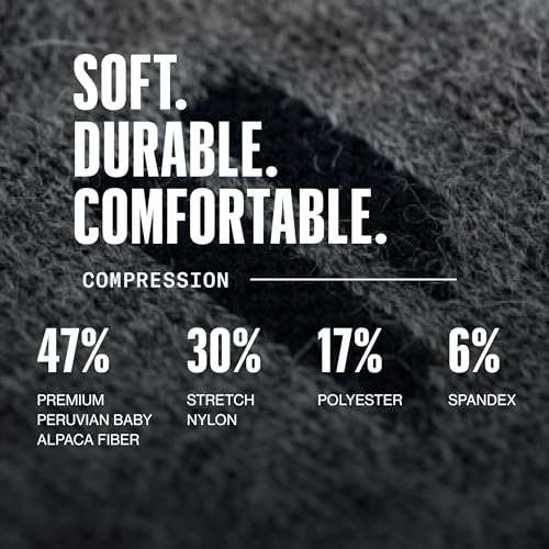 HOLLOW Alpaca Compression Socks for Women & Men Standard & Wide, 15-20 mmHg, Circulation Support, Moisture Wicking, Knee High - Image 7