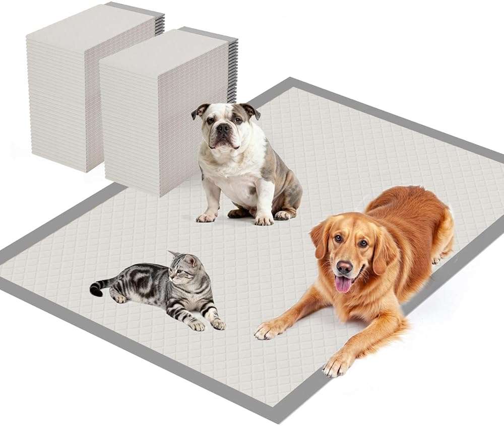 Gardner Pet 5XL Puppy Pads Extra Large, 37"x54" Super Absorbent & Leak-Proof Dog Pads, Nop-Slip Bottom Disposable Potty Training Pee Pads for Dogs Cats, 25 Count Grey - Image 1