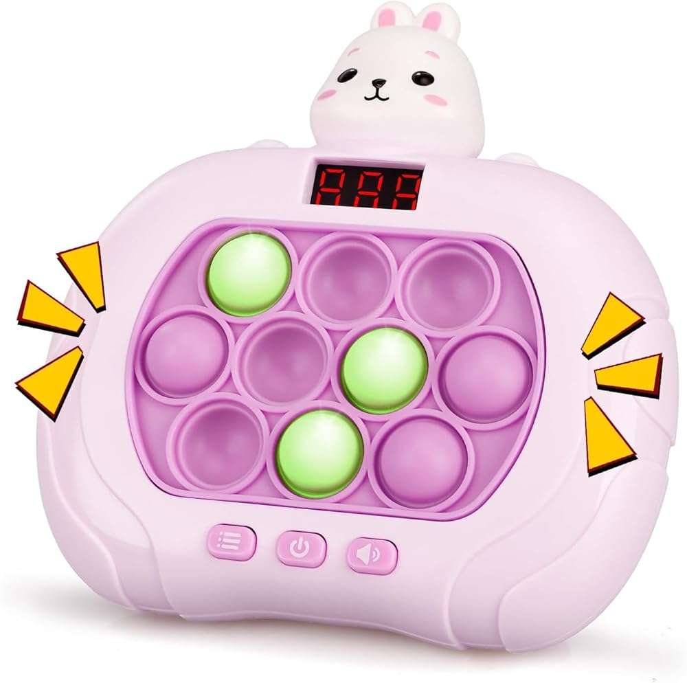 Blackma Fast Push Pop Game - Light Up Fidget Toy for Kids, Handheld Sensory Puzzle Game, Christmas & Birthday Gifts for 3-12 Year Old Boys & Girls (Rabbit) - Image 1