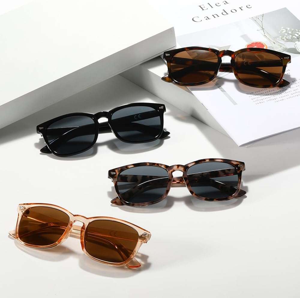 RLOZRN 4 Pack Progressive Reading Sunglasses for Women Men, No Line Square Multifocal Sun Readers UV400 Protection - Image 6