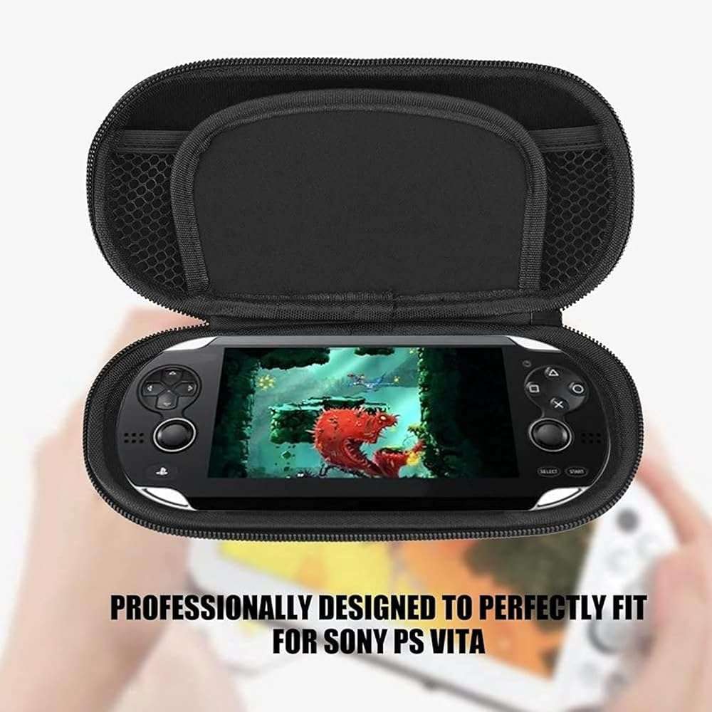 ELIATER Carring Case Compatible for Playstation Vita, Portable Travel Pouch Cover Zipper Bag Compatible for Sony PSVita 1000 2000 Game Console (Black) - Image 4