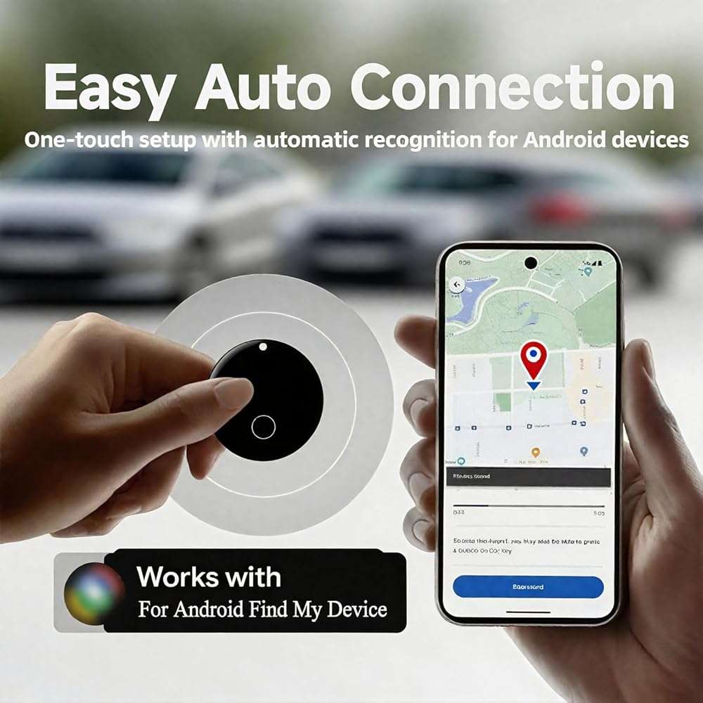 Android GPS Tracker for Vehicles, Hidden Tracking Device for Vehicles, Car Tracker No Subscription Work with Find My, Smart Tag with Audio for Kids, Key, Dogs, Luggage, Bag (Android-2 Pack) - Image 3