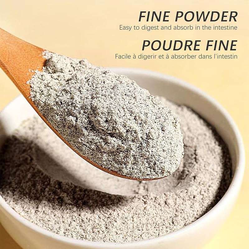 BAYUEDEGUA-Black soybean milk powder 200g/7.05oz Black soybeans+Black quinoa+Black sesame+Black rice+Black fruit medlar.High calcium,High protein,Pure plant-based formula.Contains 10 small bags. - Image 6