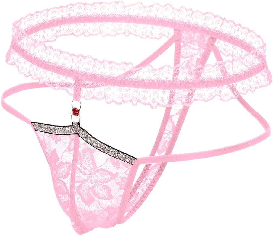 JOCKLAND Mens Sexy Lace Thong Feminine Underwear for Men Sissy Panties Femboy Lingerie - Image 1
