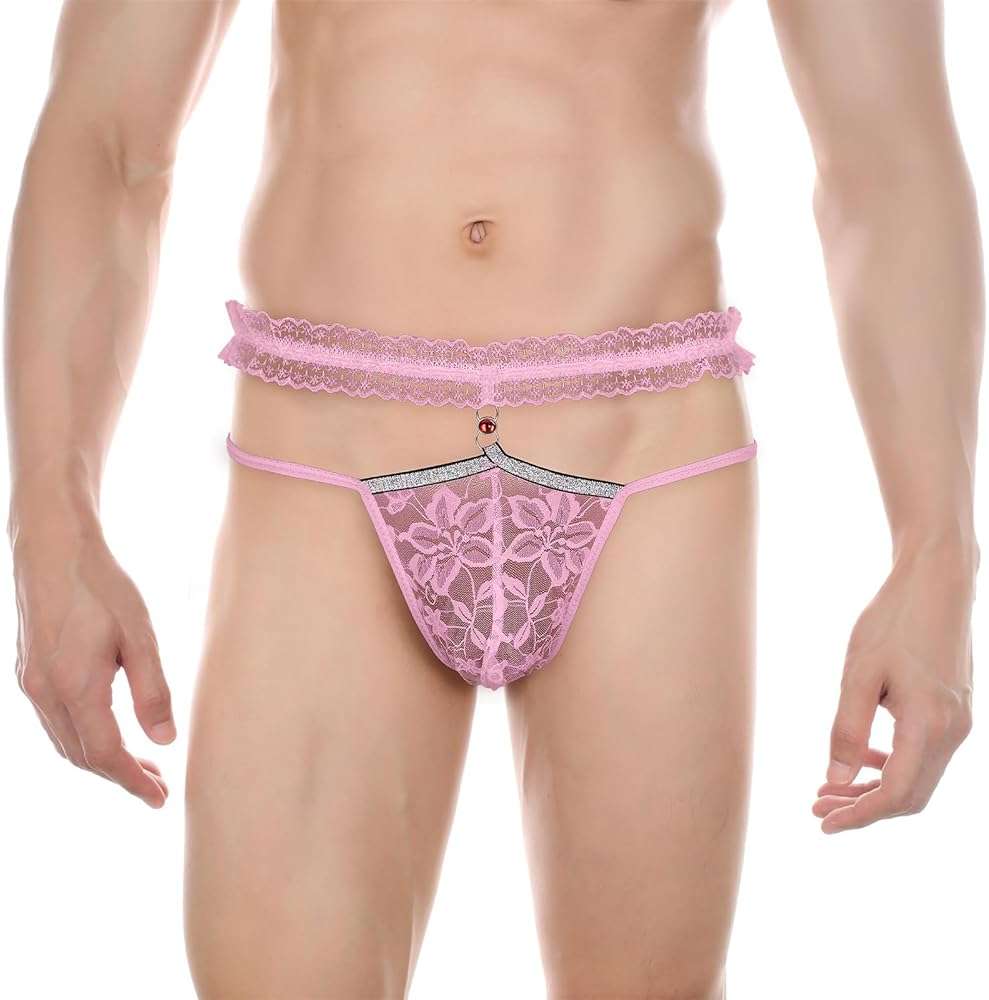 JOCKLAND Mens Sexy Lace Thong Feminine Underwear for Men Sissy Panties Femboy Lingerie - Image 2
