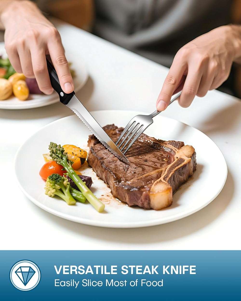 Stapava 24-Piece Silverware Set with Steak Knives, Food-Grade Stainless Steel Flatware Set for 4 Mirror Polished Cutlery Utensil Sets Include Forks Spoons and Knives Set Dishwasher Safe - Image 4
