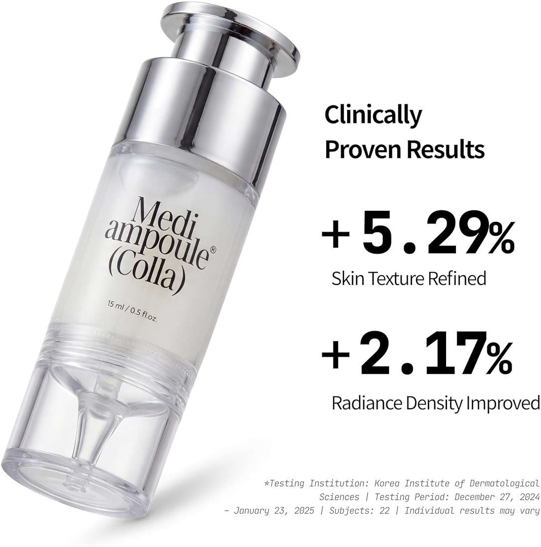 millimilli Medi Ampoule Colla | Collagen Serum for Dewy Glass Skin | 237% Hydration Support for 24h, Niacinamide | Radiance Ampoule for Dull Tired Skin | Korean Skin Care | 0.51 fl.oz. - Image 4