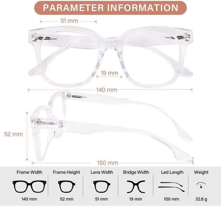 ZESAKER Progressive Multifocus Reading Glasses for Women Men Oversized Anti Blue Light Blocking Readers Square Eyeglasses - Image 5