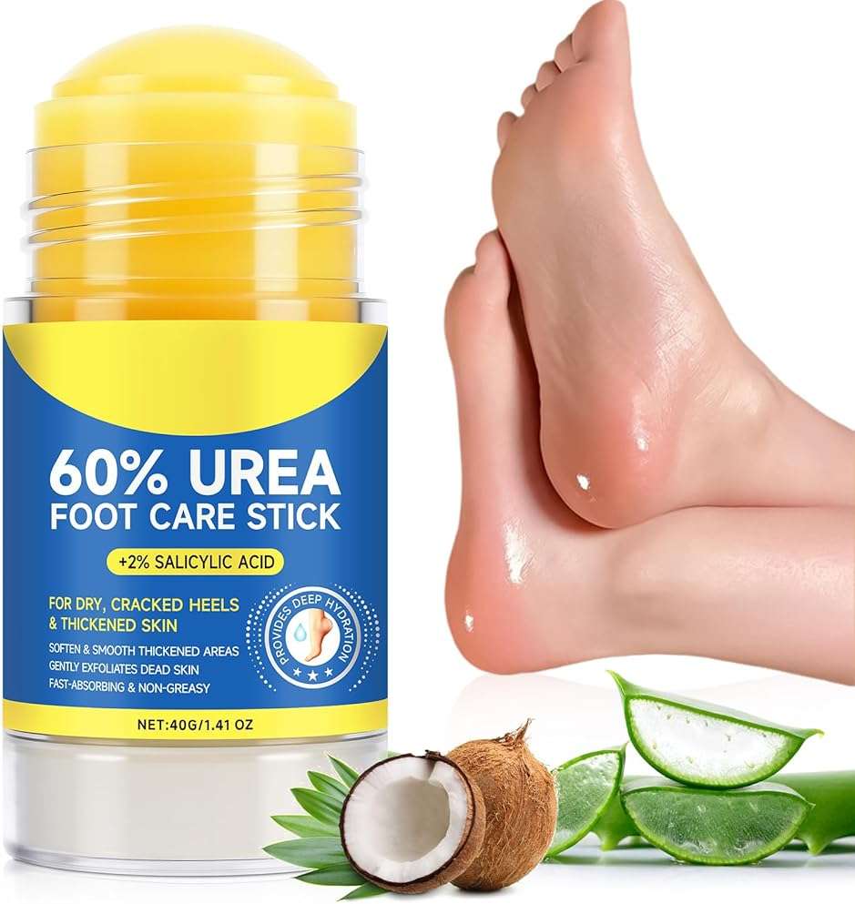 ZIXAOK 60% Urea with 2% Salicylic Acid Urea Foot Care Stick, Maximum Strength Foot Cream Stick for Dry, Cracked Feet, Knees, Elbows & Hands, Callus Remover & Skin Softener, 1.4oz - Image 1