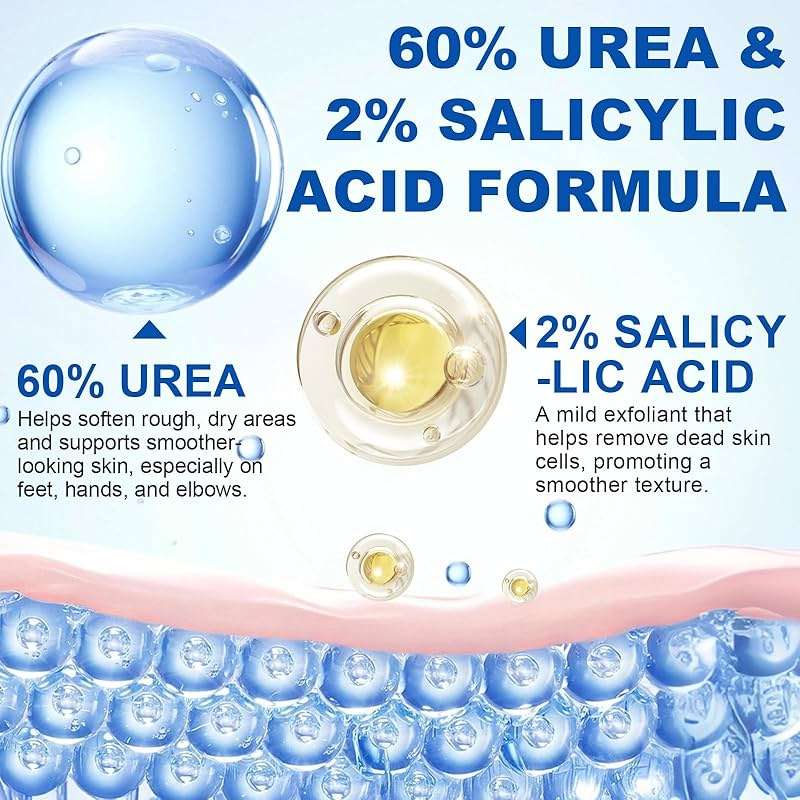 ZIXAOK 60% Urea with 2% Salicylic Acid Urea Foot Care Stick, Maximum Strength Foot Cream Stick for Dry, Cracked Feet, Knees, Elbows & Hands, Callus Remover & Skin Softener, 1.4oz - Image 3