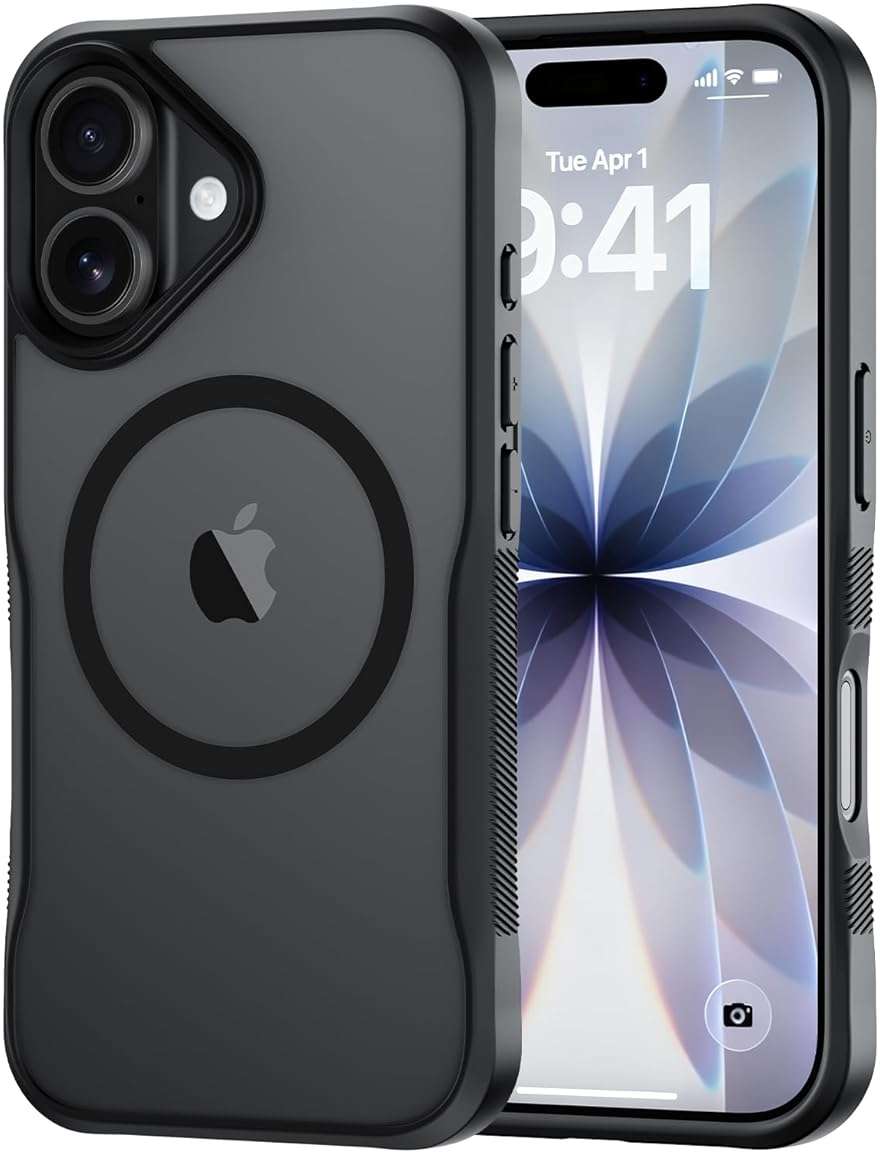 Diverbox for iPhone 17 Case,Compatible with MagSafe [Strong Magnets,Translucent Matte Shockproof Anti-Slip Anti-Fingerprint Slim Phone Case for iPhone 17 (Black) - Image 1