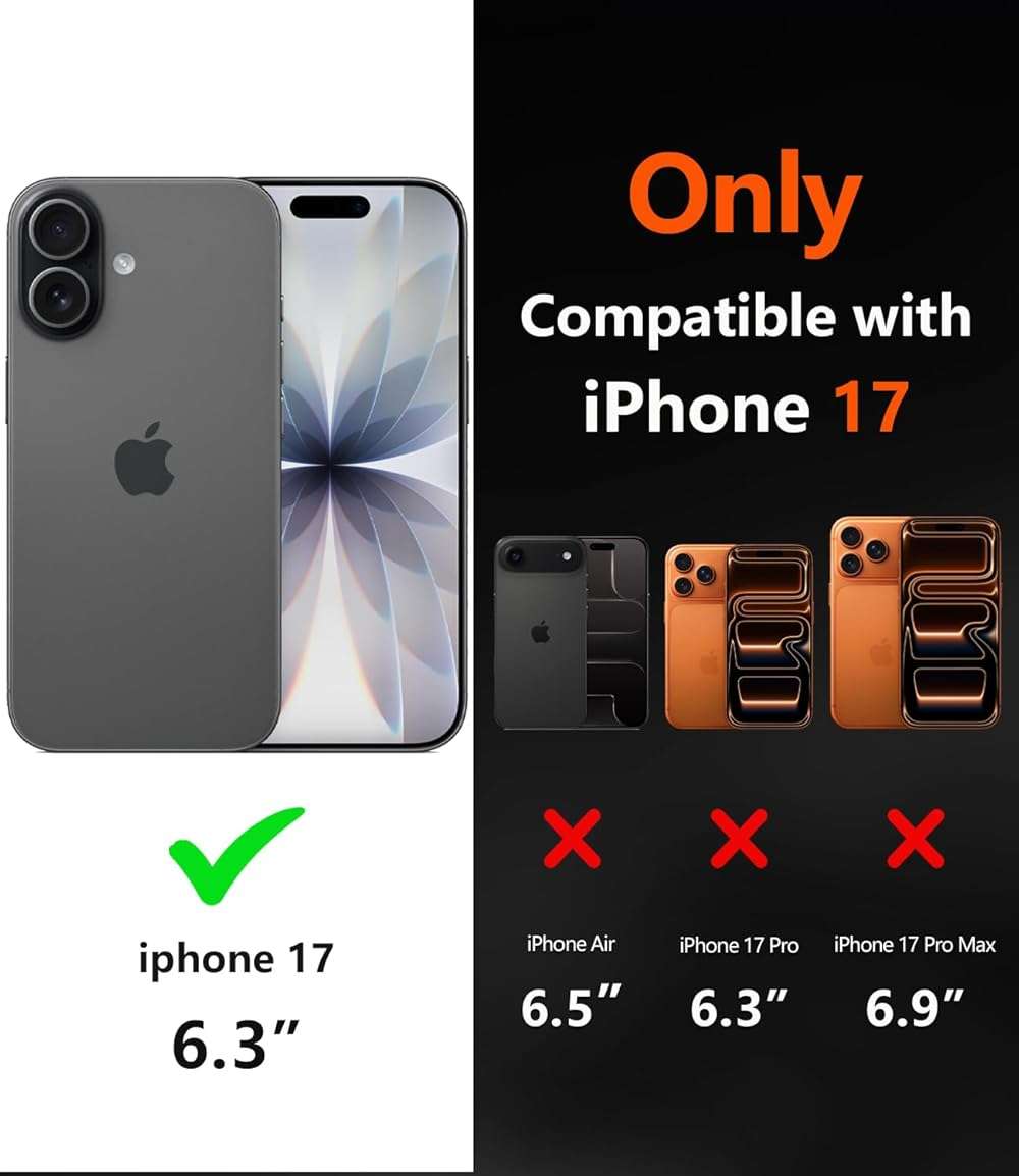 Diverbox for iPhone 17 Case,Compatible with MagSafe [Strong Magnets,Translucent Matte Shockproof Anti-Slip Anti-Fingerprint Slim Phone Case for iPhone 17 (Black) - Image 2