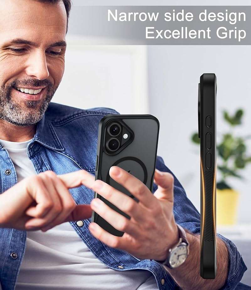 Diverbox for iPhone 17 Case,Compatible with MagSafe [Strong Magnets,Translucent Matte Shockproof Anti-Slip Anti-Fingerprint Slim Phone Case for iPhone 17 (Black) - Image 7