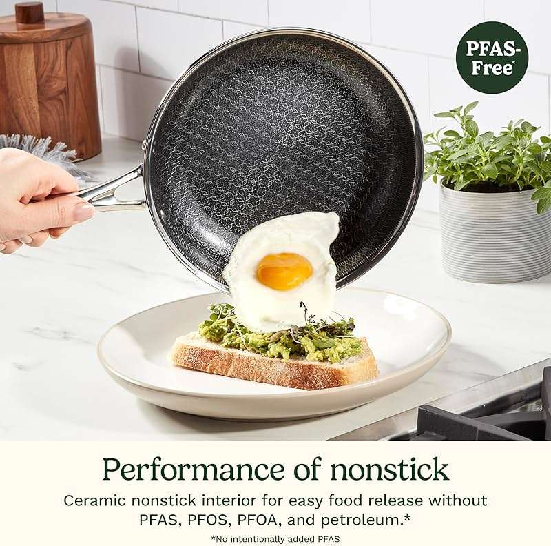 Cuisinart FusionElite+ Hybrid Tri-Ply Stainless Steel 10 Inch Skillet, PurelySear Hybrid Searing Surface, Oven Safe, Cool Grip Handle, Dishwasher Safe, Induction Compatible - Image 4