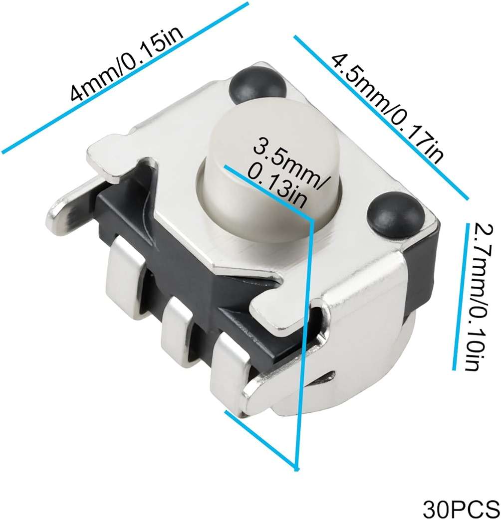 Be In Your Mind 30pcs Game Consoles NDSL LR Shoulder Trigger Button Compatible with DS Lite Compatible with Game Boy Micro - Image 4