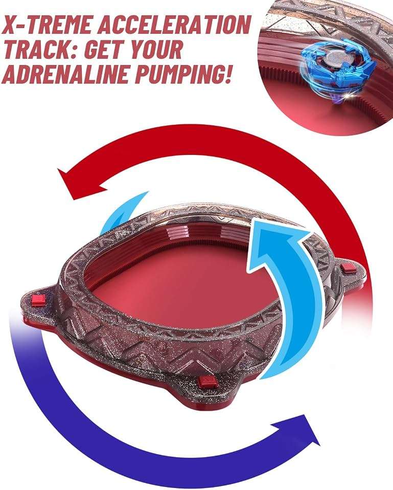 BGOVTAPO X Stadium Starter Kit - with 6 X Tops, 2 Launchers & Arena for Battle, Ultimate Competitive Spin Top Battle Set, Gift for Kids, Boys, Girls Ages 6+ - Image 7