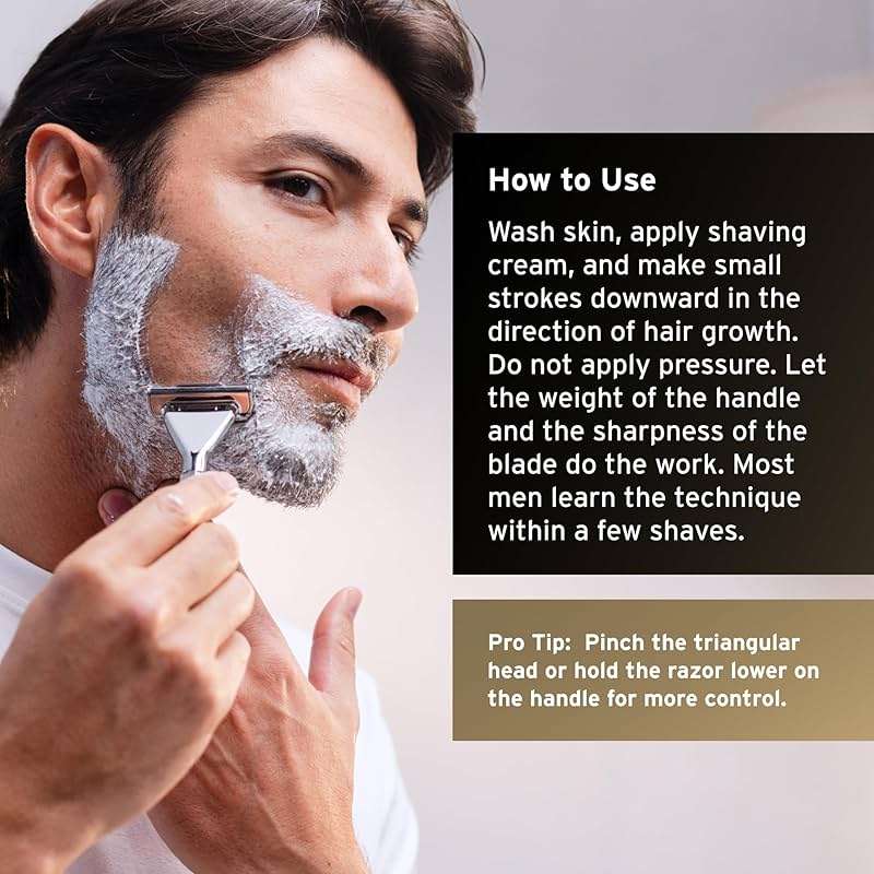 SUPPLY Single Edge Max Razor for Men – Premium Metal Single-Blade Safety Razor with Pivoting Head for Fewer Cuts and Irritation – Includes 8 Blades & Magnetic Reload System – Jet Black - Image 6