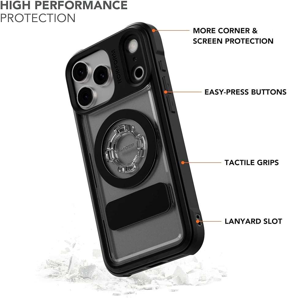 ROKFORM Crystal Case Compatible with iPhone 17 Pro Max, Magnetic Cover (Clear) - Image 2