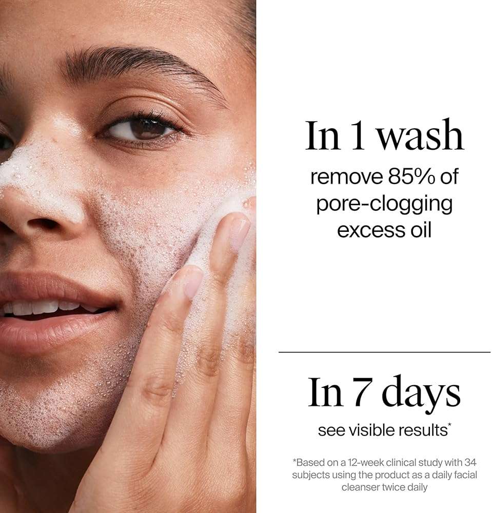 Neutrogena Evenly Clear Acne Cleanser with 2% Salicylic Acid & 2% PHA Exfoliant, Gentle Foaming Face Wash Clears Clogged Pores & Blackheads While Visibly Fading Look of Post-Acne Marks, 9.1 fl. oz - Image 5
