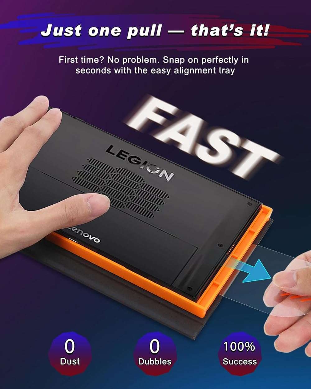 OMOTON 2 Pack Screen Protector for Lenovo Legion Go Gen 2, Handheld 8.8 inch 2025 with [Easy Installation Dust-Free Tool] Full Coverage, Transparent Ultra HD, Anti-Scratch, Anti-Fingerprint - Image 2