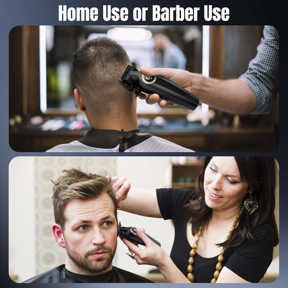 Hair Clippers for Men Professional, Cordless Barber Clippers and Trimmers Set, Electric Clippers for Hair Cutting Kit with LED Display, Gift for Men - Image 6
