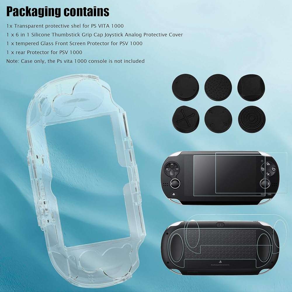 Ultra Clear Crystal Transparent Hard Shell Protective Case Cover Skin for Sony PlayStation PS Vita PSV 1000 PCH-1000 Console - Image 6