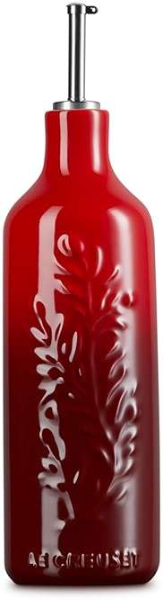Le Creuset Stoneware Olive Branch Collection Oil Cruet, 20 oz., Cerise - Image 3