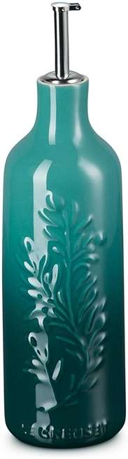 Le Creuset Stoneware Olive Branch Collection Oil Cruet, 20 oz., Artichaut - Image 1