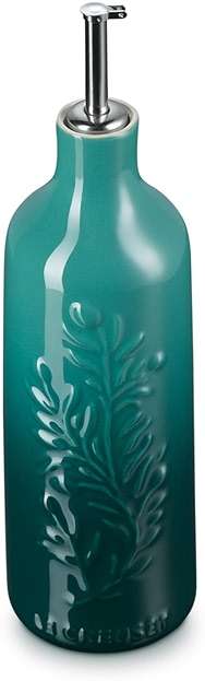 Le Creuset Stoneware Olive Branch Collection Oil Cruet, 20 oz., Artichaut - Image 3