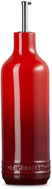 Le Creuest Stoneware Signature Oil Cruet, 20 oz., Cerise - Image 4