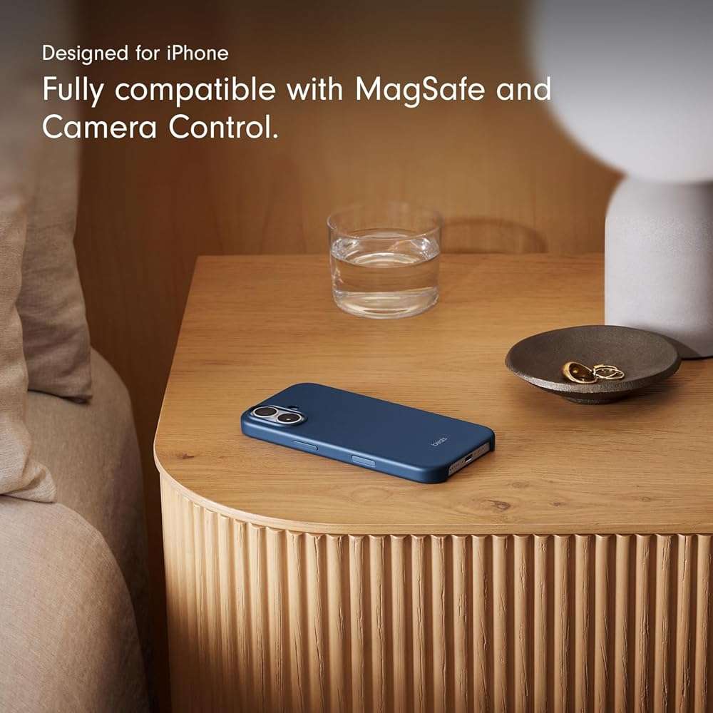 Beats iPhone 17 Case with MagSafe & Camera Control, Matte Finish, Microfiber Lining – Bedrock Blue - Image 4