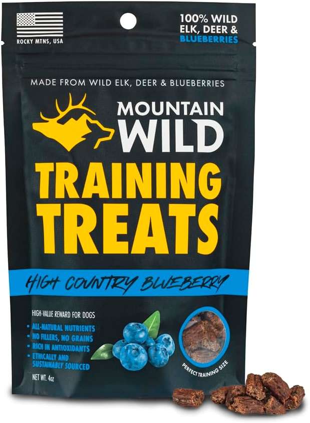 High Country Wild Blueberry Elk & Venison Training Dog Treats - Natural Grain-Free Puppy & Dog Snacks - Protein for Training & Reward - No Fillers, No Artificial Preservatives, 4oz 1 Pack - Image 1