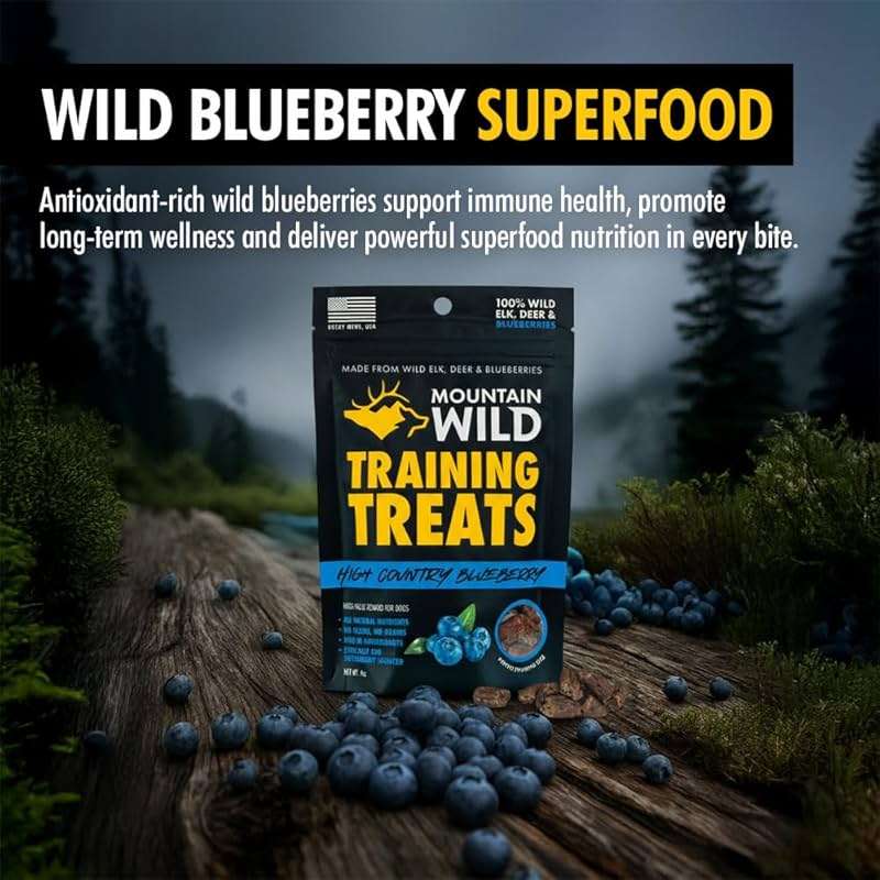 High Country Wild Blueberry Elk & Venison Training Dog Treats - Natural Grain-Free Puppy & Dog Snacks - Protein for Training & Reward - No Fillers, No Artificial Preservatives, 4oz 1 Pack - Image 3