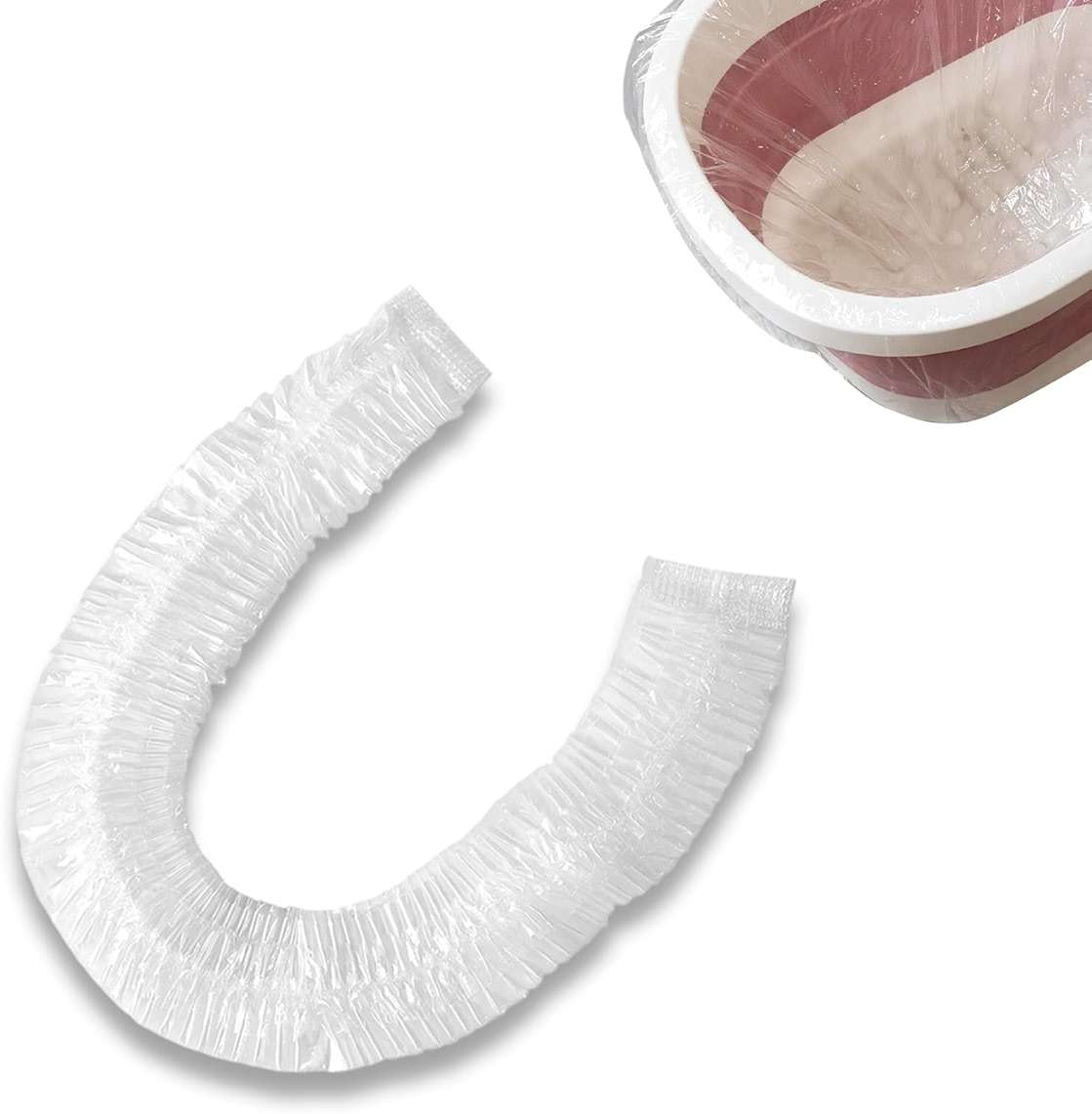 20 Pcs Transparent Disposable Pedicure Liners, Unbreakable Foot Pads for Foot Spa and Pedicure, One Size Fits Most with Elastic Band for Hotel, Home Use, Cleanliness and Hygiene in Pedicure Treatments - Image 1